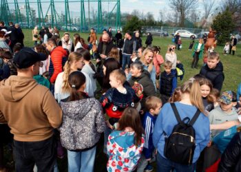 Wielkanocna radość na stadionie. Rodzinne świętowanie w Chorzowie