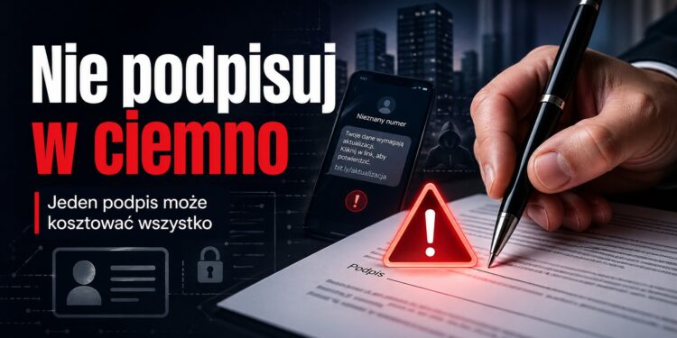 Policja ostrzega: nie podpisuj dokumentów bez czytania. Jeden podpis może mieć poważne skutki