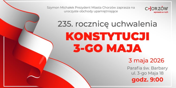 Majówka w Chorzowie. Flaga, Konstytucja 3 Maja i Pochód Ludzi Ognia – propozycje na rozpoczęty weekend majowy