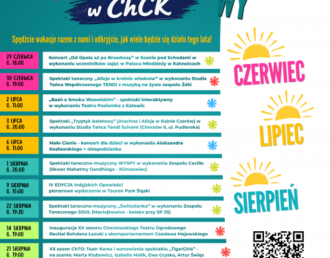 WAKACYJNY MIX W ChCK – lato pełne kultury, sztuki i dobrej zabawy